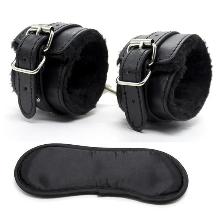 2pcs/set BDSM Bondage Set Toys With Handcuffs Blindfold Eye Mask Adult Erotic Toys Product For Women Exotic Lingerie Accessories