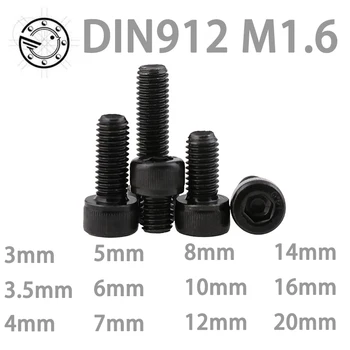 Metric Thread M1.6 DIN912 Black Alloy Steel Hex Socket Head Cap Screw Bolts M1.6*(3/3.5/4/5/6/7/8/10/12/14/16/20) mm Brand New
Metric Thread M1.6 DIN912 Black Alloy Steel Hex Socket Head Cap Screw Bolts M1.6*(3/3.5/4/5/6/7/8/10/12/14/16/20) mm Brand New