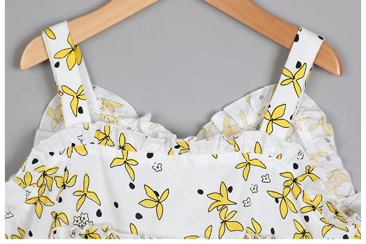 v-neck printed suspender dress baby big girls summer 2018 sundress clothing children kids dresses for girls party wear clothes (3)