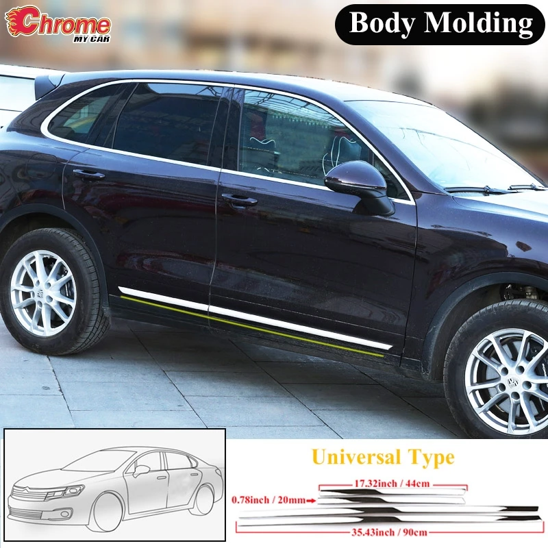 For Nissan Qashqai / Honda HR-V / Toyota Highlander / Mazada CX-5 Chrome Body Molding Cover Trim Universal S'Steel Strip Styling
For Nissan Qashqai / Honda HR-V / Toyota Highlander / Mazada CX-5 Chrome Body Molding Cover Trim Universal S'Steel Strip Styling