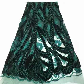 2019 Latest green French net Laces with velvet fabric Fabrics High Quality Tulle African Lace Fabric for Nigerian Wedding dress
2019 Latest green French net Laces with velvet fabric Fabrics High Quality Tulle African Lace Fabric for Nigerian Wedding dress