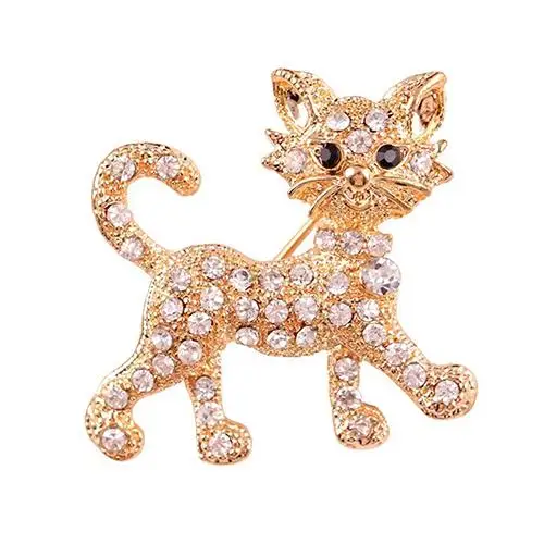 Women Fashion Shining Rhinestone Brooch Cool Cat Pattern Decor Jewelry Women's Weddings Banquet Brooch Pins New Year's Gifts
Women Fashion Shining Rhinestone Brooch Cool Cat Pattern Decor Jewelry Women's Weddings Banquet Brooch Pins New Year's Gifts