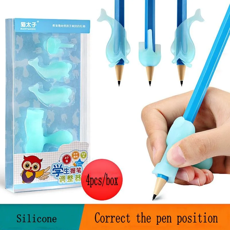 New 4 pcs/set Silicone Children Correction Posture Writing Tool Student Pencil Grip Practise Device Correcting Pen Grips
New 4 pcs/set Silicone Children Correction Posture Writing Tool Student Pencil Grip Practise Device Correcting Pen Grips