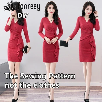 lady's dress with slim body and buttocks sewing patterns patrones de costura ropa mujer DIY WW-W1016
lady's dress with slim body and buttocks sewing patterns patrones de costura ropa mujer DIY WW-W1016