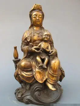 China Tibet Buddhism old Bronze largess baby Kwan-Yin Bodhisattva Buddha Statue
China Tibet Buddhism old Bronze largess baby Kwan-Yin Bodhisattva Buddha Statue
