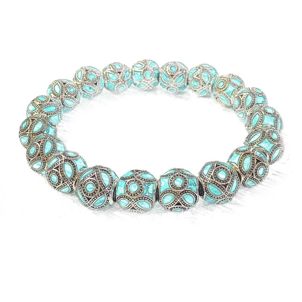 Blue Ethnic Beads Elastic Strand Bracelets For Women & Girl 2019 Spring New 925 Sterling Silver Glam Fashion Jewelry Gift Bijoux
Blue Ethnic Beads Elastic Strand Bracelets For Women & Girl 2019 Spring New 925 Sterling Silver Glam Fashion Jewelry Gift Bijoux
