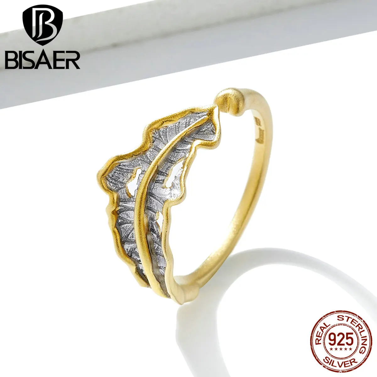 Vintage Rings BISAER 925 Sterling Silver Autumn Fallen Leaves Open Size Finger Rings for Women Luxury Fine Jewelry EFR060 
Vintage Rings BISAER 925 Sterling Silver Autumn Fallen Leaves Open Size Finger Rings for Women Luxury Fine Jewelry EFR060