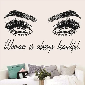 Woman Make Up Wall Sticker Eye Eyelashes Wall Decal Lashes Extensions Beauty Shop Decor Eyebrows Brows Mural Beauty Gift TX-106
Woman Make Up Wall Sticker Eye Eyelashes Wall Decal Lashes Extensions Beauty Shop Decor Eyebrows Brows Mural Beauty Gift TX-106