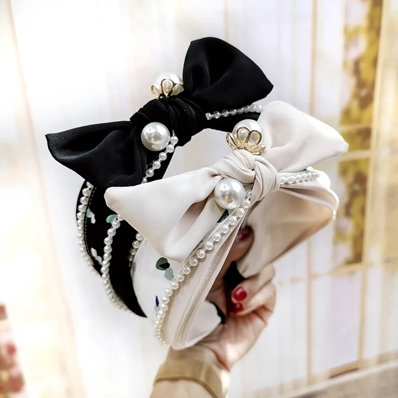 Boutique Big Bow Headband Korea Pearl Hair Accessories with Bowknot for Women Ladie Hairband Knotted Vintage Band Fascinator
Boutique Big Bow Headband Korea Pearl Hair Accessories with Bowknot for Women Ladie Hairband Knotted Vintage Band Fascinator