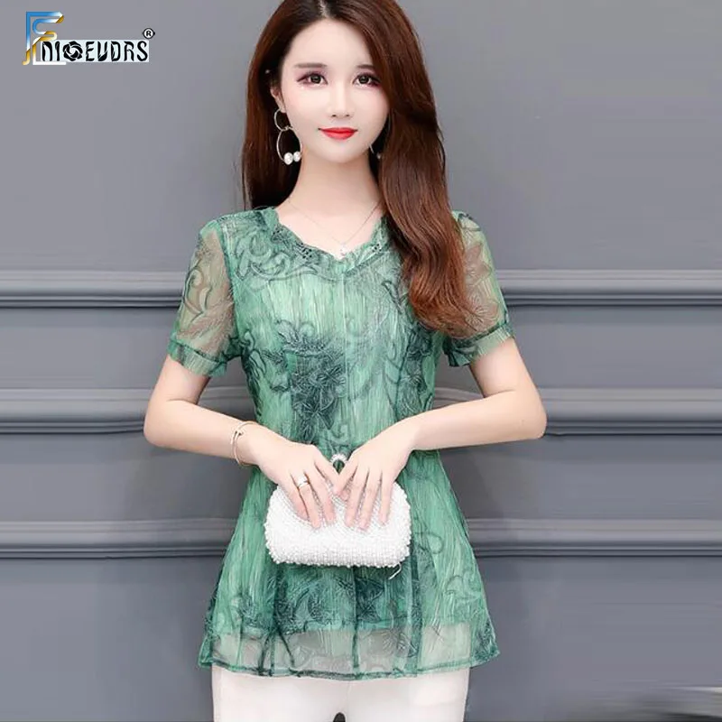 Chiffon Blouses Shirts Womans Short Sleeve Office Lady Work Patchwork Floral Print Beaded Blouse Faux Two Piece 4XL 3XL M019
Chiffon Blouses Shirts Womans Short Sleeve Office Lady Work Patchwork Floral Print Beaded Blouse Faux Two Piece 4XL 3XL M019
