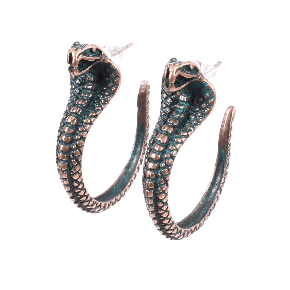 Punk Antique Animal Snake Design Stud Earrings Vintage Ethnic Goth Cobra Earring For Women Girls Party Oorbellen Femme
Punk Antique Animal Snake Design Stud Earrings Vintage Ethnic Goth Cobra Earring For Women Girls Party Oorbellen Femme
