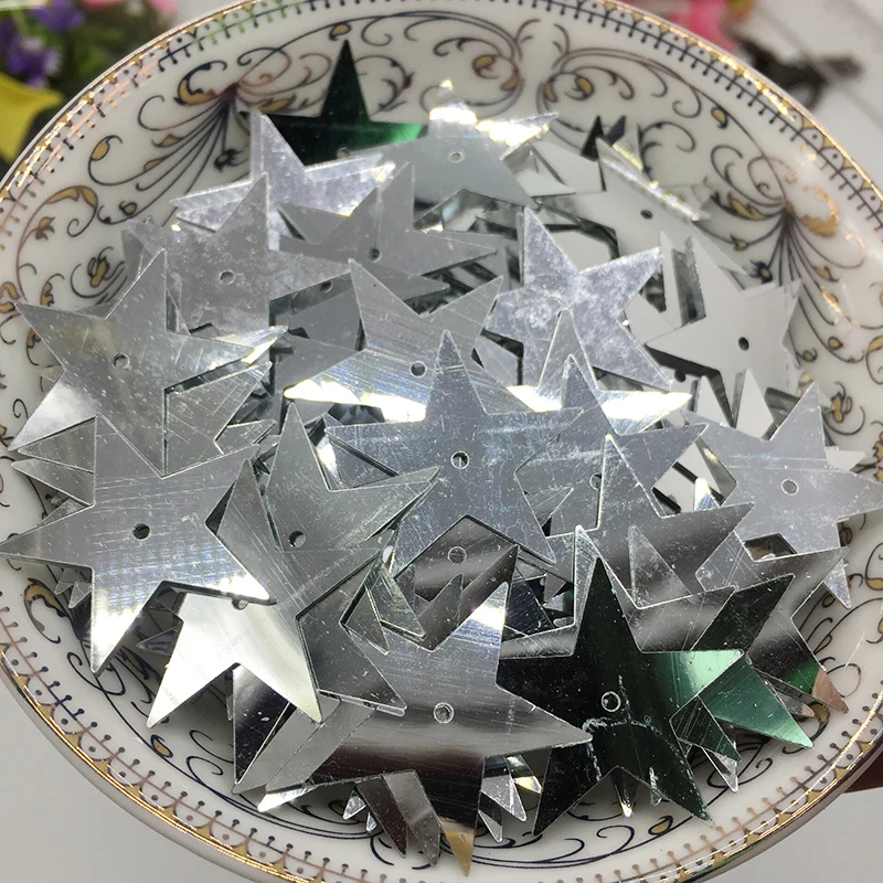 LNHOME 50g/Lot 25mm Silver Star Sequins Flake PVC Paillette Loose Flat Hole Sequins Sewing Garment Accessorie Christmas Sequins
LNHOME 50g/Lot 25mm Silver Star Sequins Flake PVC Paillette Loose Flat Hole Sequins Sewing Garment Accessorie Christmas Sequins