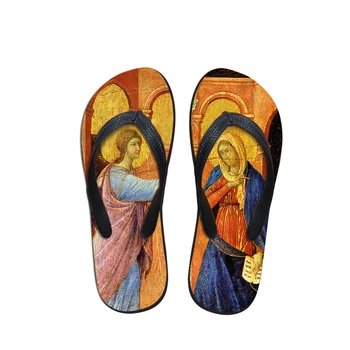 Fashion Summer Beach Flip Flops Men Slippers Sandals Painting Art Printing boy Flats Shoes Duccio di Buoninsegna Artist
Fashion Summer Beach Flip Flops Men Slippers Sandals Painting Art Printing boy Flats Shoes Duccio di Buoninsegna Artist