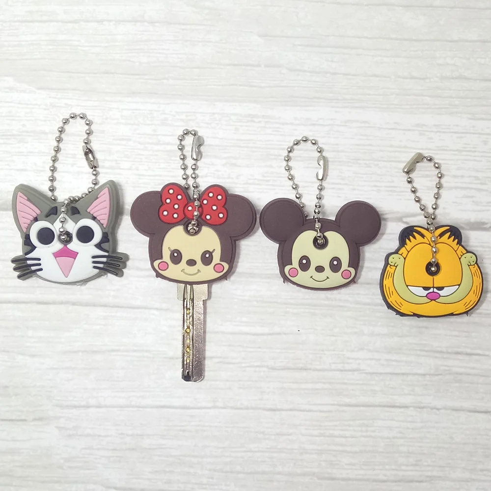 New Anime Cartoon Keychain Women Bag Car Accessory Cute cat Garfield Minnie 4cm Silicone Key Cover Key Ring Holder
New Anime Cartoon Keychain Women Bag Car Accessory Cute cat Garfield Minnie 4cm Silicone Key Cover Key Ring Holder