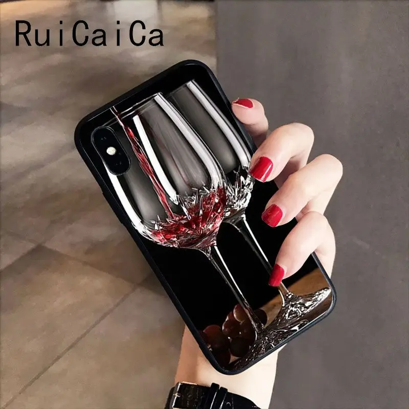 On Wine Glass in Paris red bottle Wine glass