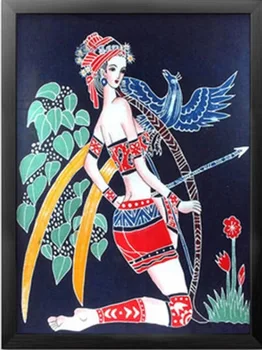 Modern rich-color painting is a special folk art style with ethnic flavor of Yunnan M-201 no framed
Modern rich-color painting is a special folk art style with ethnic flavor of Yunnan M-201 no framed