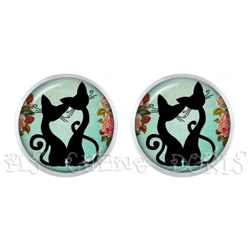 New Multiple Color Classic Fashion 12 MM Glass Cabochon Kitten Animal Jewelry Cute Cat Stud Earrings For Women Girls
New Multiple Color Classic Fashion 12 MM Glass Cabochon Kitten Animal Jewelry Cute Cat Stud Earrings For Women Girls
