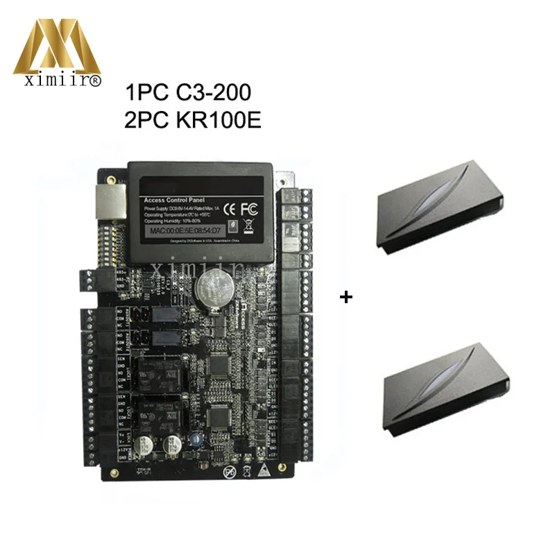 Two doors two ways access control board RFID card access control panel C3-200 with 2pcs KR100E card reader
Two doors two ways access control board RFID card access control panel C3-200 with 2pcs KR100E card reader