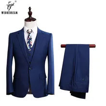 (Áo + Quần + Vest) Men Business Phù Hợp Với Bộ Slim Fit Tuxedo Trang Phục Chính Thức Thời Trang Dress Suit Hiệu Blazer Masculino Wedding Suit for Men(China)