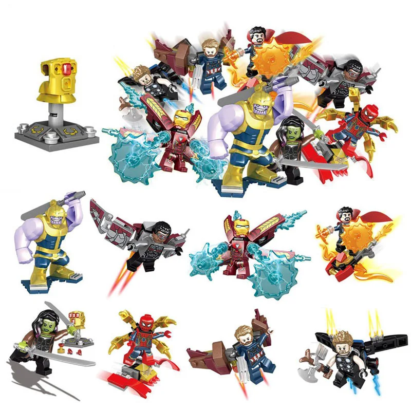 New 8pcs Avengers 3 Building Blocks Toys Figures Legoing Marvel Thanos Iron Man Doctor strange Tony black panther
New 8pcs Avengers 3 Building Blocks Toys Figures Legoing Marvel Thanos Iron Man Doctor strange Tony black panther