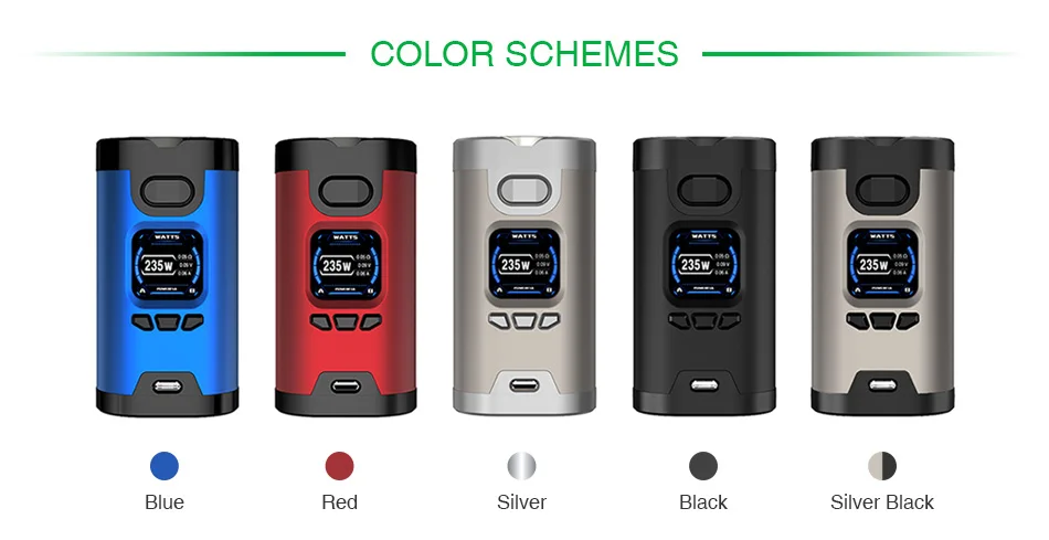 Original 235W Hcigar Wildwolf E cigarette TC MOD w/ Towis XT235 Chipset & 1.3inch Display Vape Box Mod Vs Dynamo Mod/ Cylon Mod