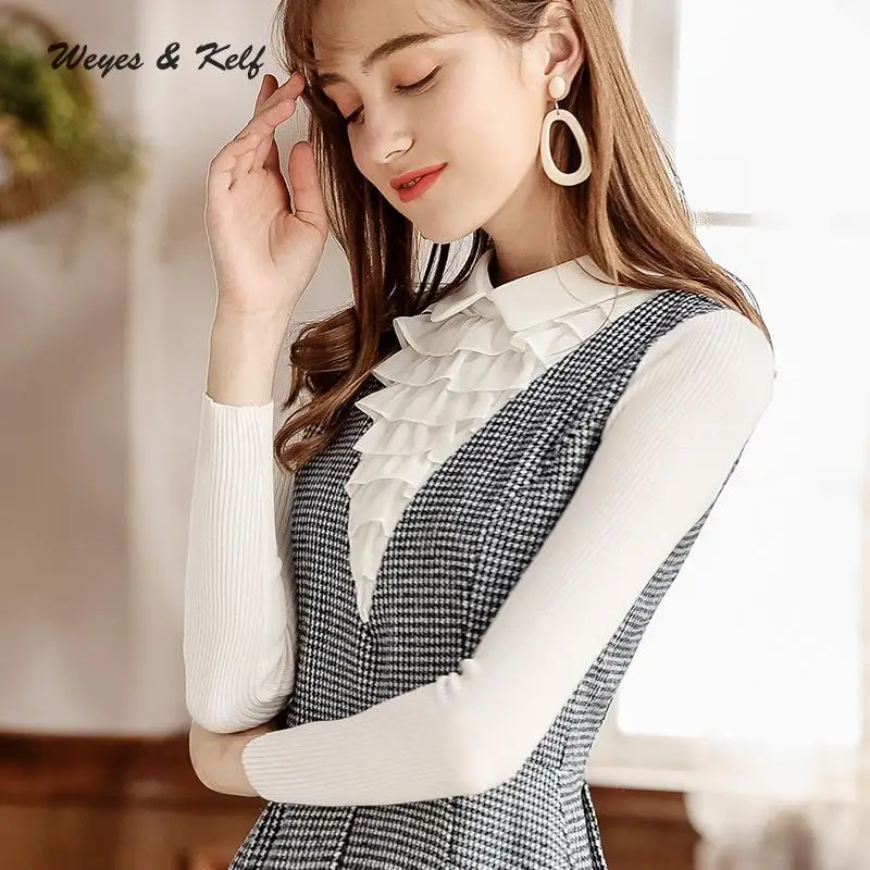 Weyes & Kelf Autumn Winter A-line Ruffles Ladies Warm Wool Dress Women 2018 Fake Two Woolen Dress Women Thick Plaid Woman Dress
Weyes & Kelf Autumn Winter A-line Ruffles Ladies Warm Wool Dress Women 2018 Fake Two Woolen Dress Women Thick Plaid Woman Dress