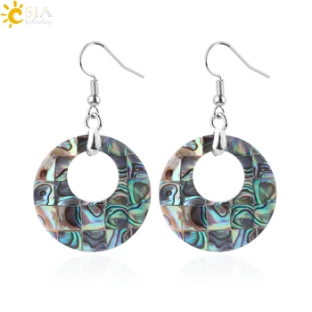 CSJA Retro Donut Earrings Natural Abalone Seashell Pink White Colorful Dangle Earring for Women Round Drop Pendants Jewelry F870
CSJA Retro Donut Earrings Natural Abalone Seashell Pink White Colorful Dangle Earring for Women Round Drop Pendants Jewelry F870