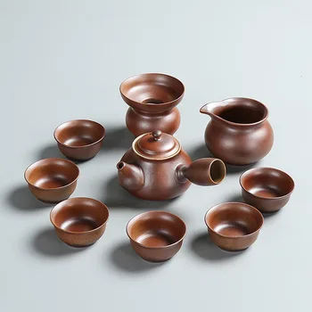 Japanese style crude pottery, tea set, ceramic set, new style, old Chai, high teapot, teapot, gift box, binding.
Japanese style crude pottery, tea set, ceramic set, new style, old Chai, high teapot, teapot, gift box, binding.