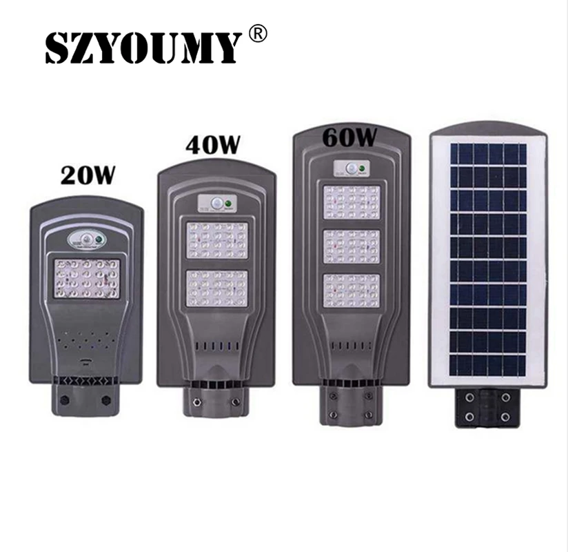 SZYOUMY 20W 40W 60W LED Solar Light PIR Motion Sensor Wall Light Solar Garden Outdoor Solar Led Light Path Home Garden Light 
SZYOUMY 20W 40W 60W LED Solar Light PIR Motion Sensor Wall Light Solar Garden Outdoor Solar Led Light Path Home Garden Light