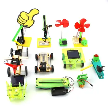 11in1 Assembly Model Material Block Mini Powered Solar Powered Car + Hand Crank Generator +Solar Robot+DIY Small Fan+Boat Model
11in1 Assembly Model Material Block Mini Powered Solar Powered Car + Hand Crank Generator +Solar Robot+DIY Small Fan+Boat Model