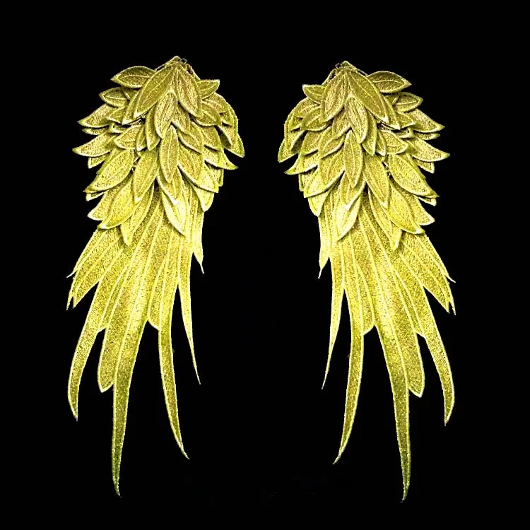 Stylish Golden Embroidered Angel Wings Patch Shoulder Decorations Venise Lace Applique DIY Halloween Costume Applique
Stylish Golden Embroidered Angel Wings Patch Shoulder Decorations Venise Lace Applique DIY Halloween Costume Applique