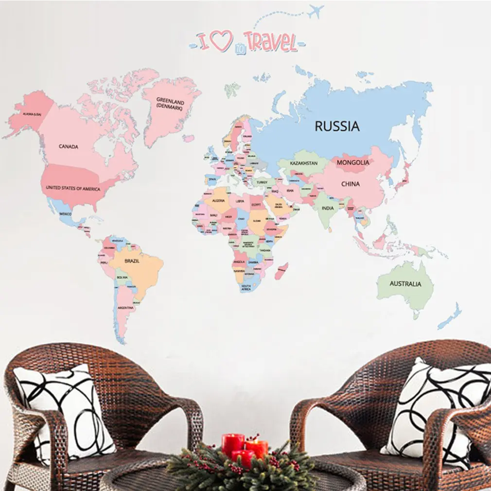 Kids Bedroom Diy Wall Sticker World Map Home Bedroom Room Decor Removable Wall Decal Large Size Poster Decoration
Kids Bedroom Diy Wall Sticker World Map Home Bedroom Room Decor Removable Wall Decal Large Size Poster Decoration
