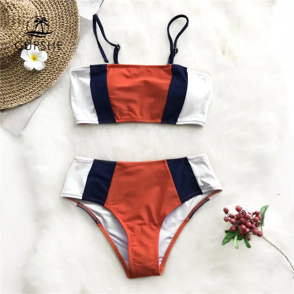 cupshe tricolor bandeau