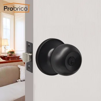 Probrico Black Interior door handle Round Door Knobs Rotation Lock Stainless Steel Door Knob 3 keys for security door hardware
Probrico Black Interior door handle Round Door Knobs Rotation Lock Stainless Steel Door Knob 3 keys for security door hardware