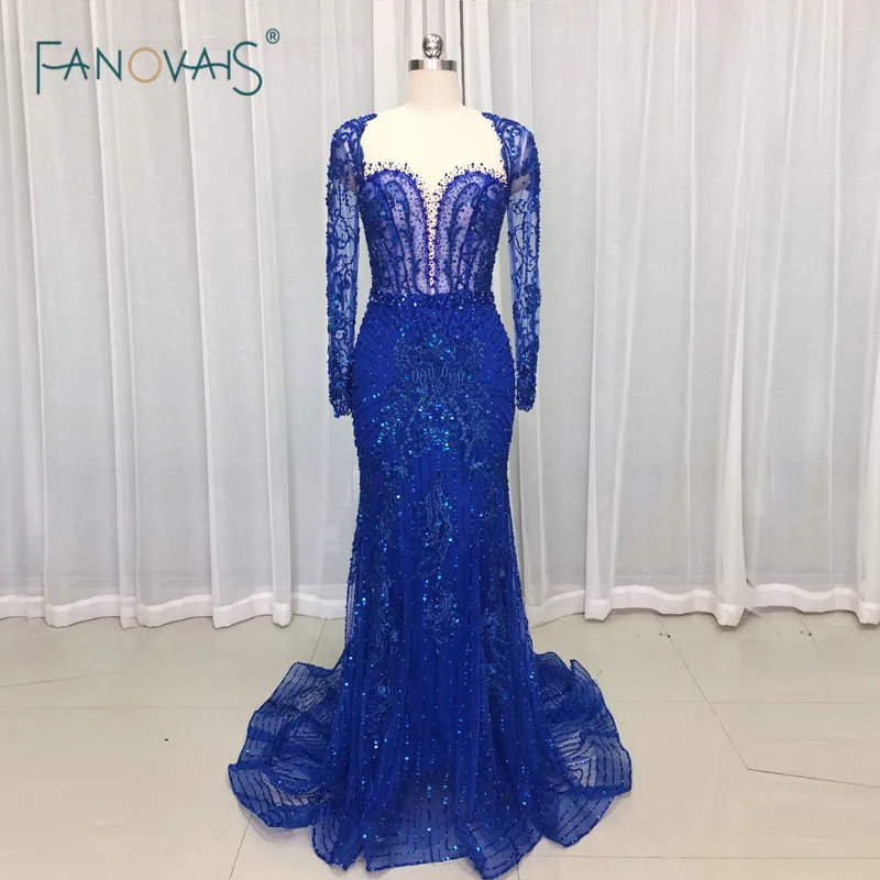 Royal Blue Evening Dresses Long Sleeves Merimad Evening Gown 2019 Prom Dress Luxury Beaded Party Gown Vestido de Fiesta NE36
Royal Blue Evening Dresses Long Sleeves Merimad Evening Gown 2019 Prom Dress Luxury Beaded Party Gown Vestido de Fiesta NE36