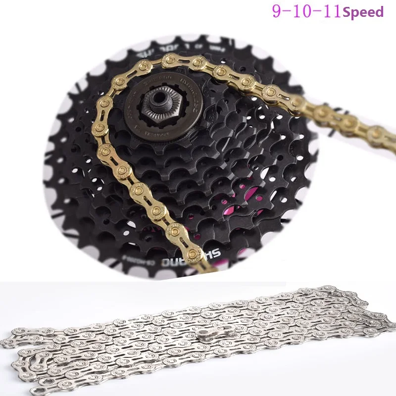 Ultralight Bike Chain Hollow Bicycle Chains 9 10 11 Speed EL 116 Links MTB Mountain Road Bike Variable 27 30 33 Speed
Ultralight Bike Chain Hollow Bicycle Chains 9 10 11 Speed EL 116 Links MTB Mountain Road Bike Variable 27 30 33 Speed