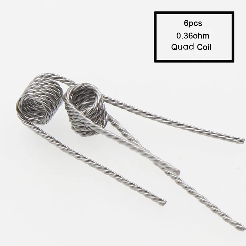 XFKM 8 in 1 Prebuilt Coil Clapton Coil Alien Tiger Hive Quad Flat twisted Fused Heating Wire for Vape DIY E Cig Premade Coil