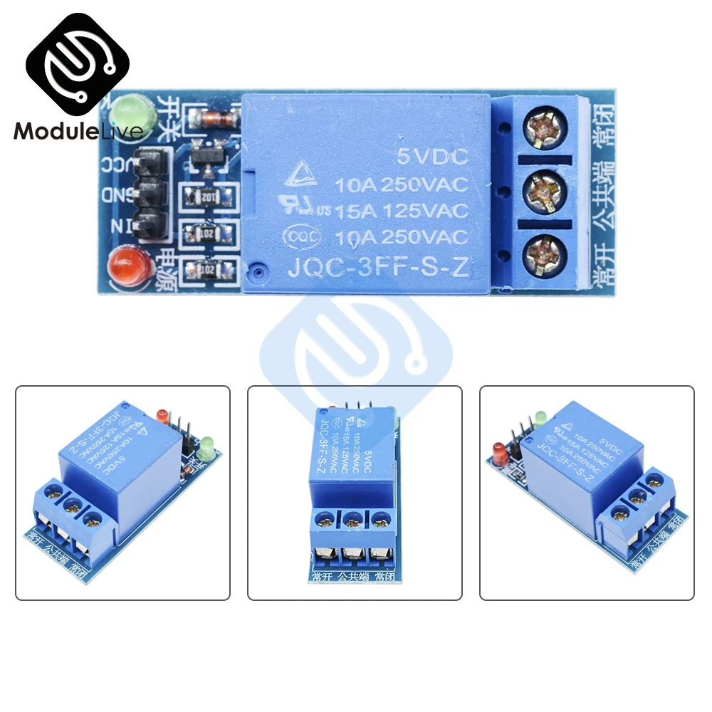 Плата интерфейса 1 канального релейного модуля щит для Arduino 5 В низкоуровневый