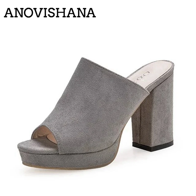 ANOVISHANA 2019 Summer Flock Women Slippers Platform Shoes 10.5cm High Heels Peep toe Sandals mules Flip Flops Ladies slides
ANOVISHANA 2019 Summer Flock Women Slippers Platform Shoes 10.5cm High Heels Peep toe Sandals mules Flip Flops Ladies slides