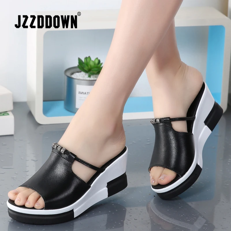 Summer women platform slippers slides sandals Shoes woman slip on Open Toe flip flop white genuine leather wedge Beach sandals
Summer women platform slippers slides sandals Shoes woman slip on Open Toe flip flop white genuine leather wedge Beach sandals