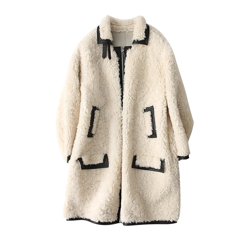 Real Fur Coat Lambswool Jacket Double-faced Fur Korean Long Coats Women Clothes 2019 winter coat women Sheep Sheared Fur ZT363
Real Fur Coat Lambswool Jacket Double-faced Fur Korean Long Coats Women Clothes 2019 winter coat women Sheep Sheared Fur ZT363