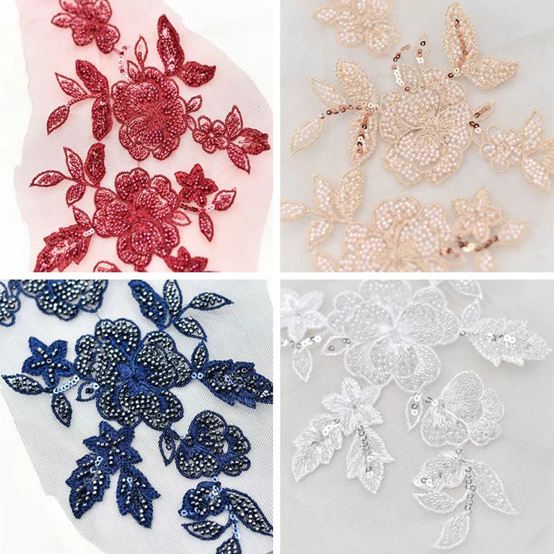 1Pcs 32X16cm Wine red Orange Navy White Delicate Head Ornaments Lace Applique Lace Trim With Beads Dress DIY Lace Accessories
1Pcs 32X16cm Wine red Orange Navy White Delicate Head Ornaments Lace Applique Lace Trim With Beads Dress DIY Lace Accessories