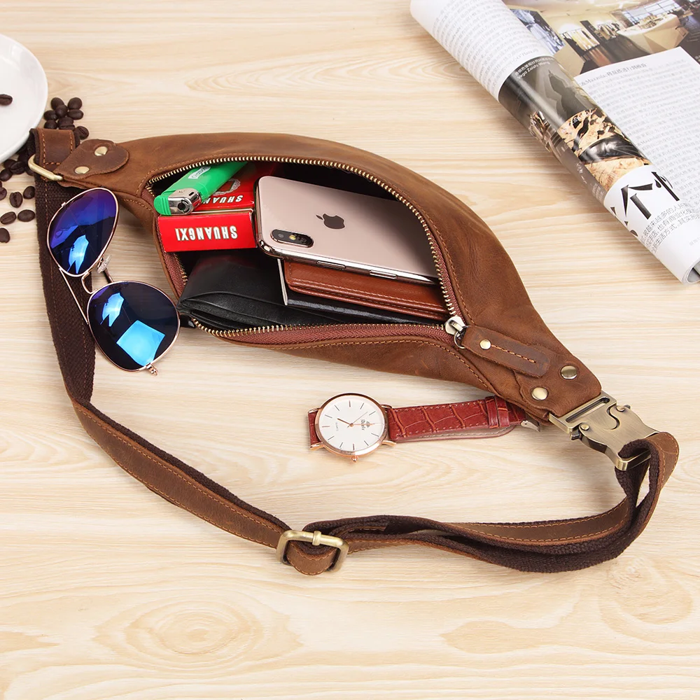 2019 Genuine Crazy Horse Leather Waist Packs For Men Travel Fanny Pack 120cm Belt Length Male Small Waist Bag For Phone Pouch
2019 Genuine Crazy Horse Leather Waist Packs For Men Travel Fanny Pack 120cm Belt Length Male Small Waist Bag For Phone Pouch