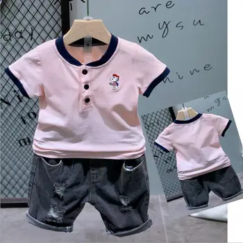2020 summer new boy suit children's wild lapel short-sleeved shirt + hole jeans two-piece children's fashion suit 2-6 years
2020 summer new boy suit children's wild lapel short-sleeved shirt + hole jeans two-piece children's fashion suit 2-6 years