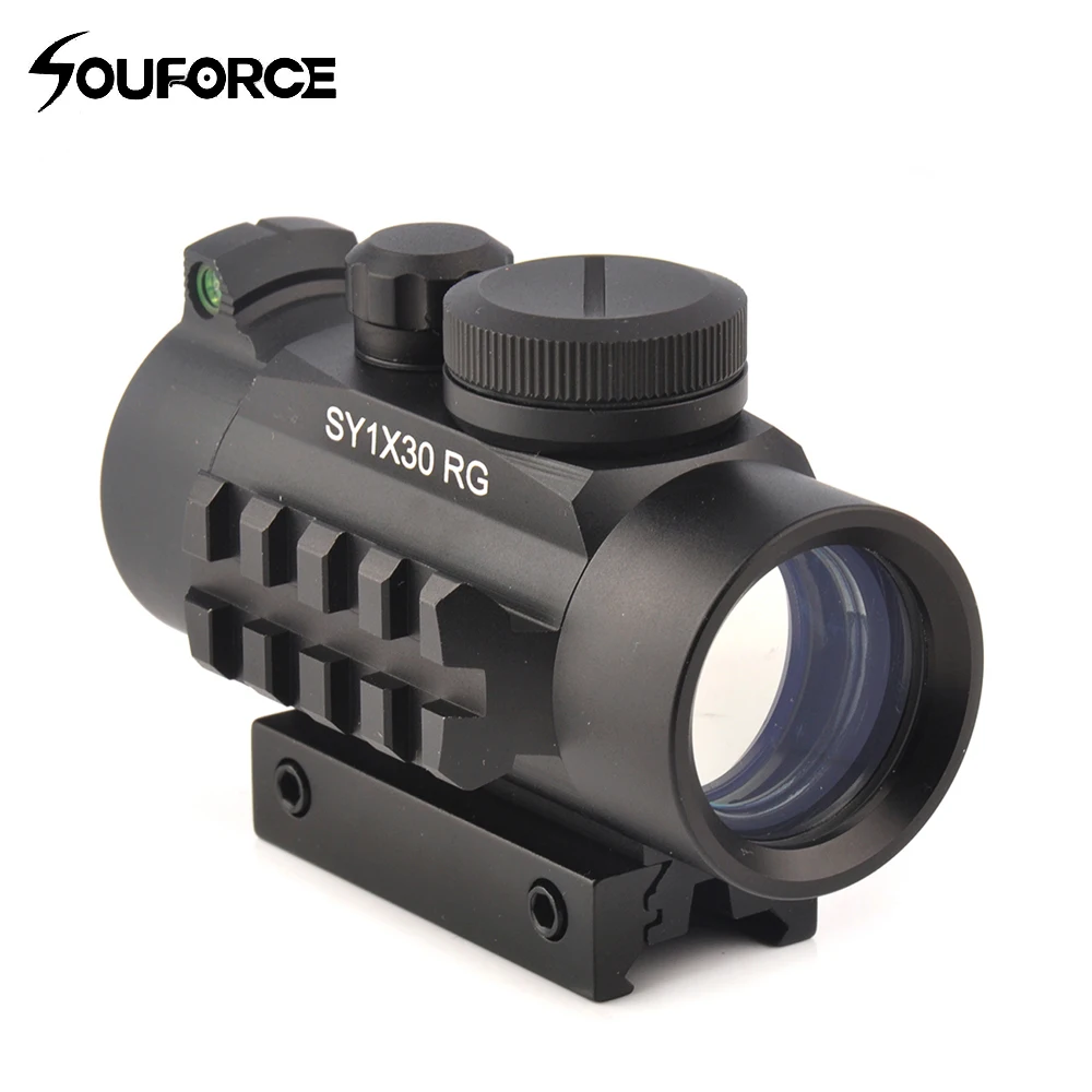 High Quality SY1x30RG Red Dots Riflescopes Optical Sight with Spirit Bubble Level Suit 30 mm Picatinny/Weaver Mount for Hunting
High Quality SY1x30RG Red Dots Riflescopes Optical Sight with Spirit Bubble Level Suit 30 mm Picatinny/Weaver Mount for Hunting