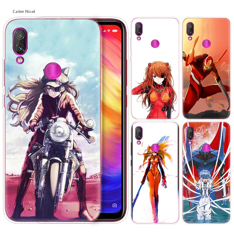 

Silicone Case for Xiaomi Redmi Note 7 6 5 Plus Mi A2 8 Lite Pro Prime Play Phone Cases Cover Neon Genesis Evangelion anime
