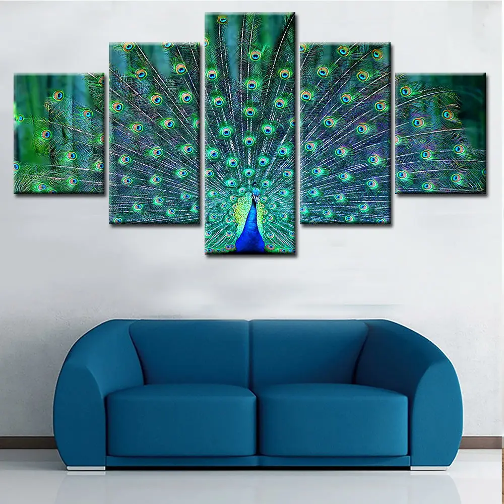 Pangoo Modern 5 Panel Peacock Animal Picture Print Spray Canvas Painting No Frame Wall Art Home Decorate For Living Room
Pangoo Modern 5 Panel Peacock Animal Picture Print Spray Canvas Painting No Frame Wall Art Home Decorate For Living Room