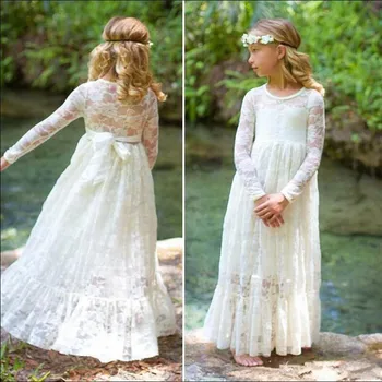 Soft Full Lace Princess Dress Scoop Neck Cheap Flower Girl Dress with Ribbon Back For Special Occasion Holy First Communion Gown
Soft Full Lace Princess Dress Scoop Neck Cheap Flower Girl Dress with Ribbon Back For Special Occasion Holy First Communion Gown