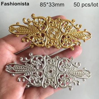 50 pcs Metal Stamping Filigree Flower Connectors 85*33mm,Gold-color,Silver-color,Wonderful Metal Filigrees For Jewelry & Crafts
50 pcs Metal Stamping Filigree Flower Connectors 85*33mm,Gold-color,Silver-color,Wonderful Metal Filigrees For Jewelry & Crafts