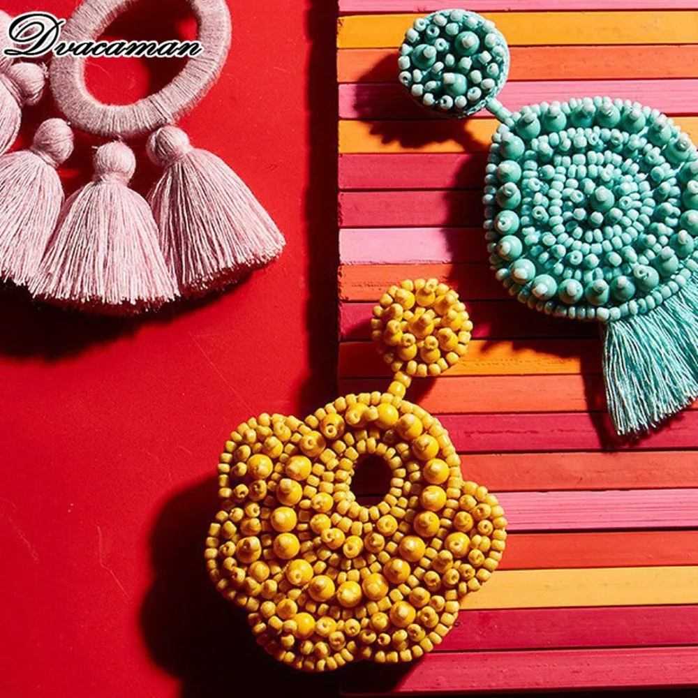 Dvacaman Bohemian Flower Tassel Beads Drop Earrings for Women 2019 Fashion Resin Statement Earrings Dangle Wedding Party Jewelry
Dvacaman Bohemian Flower Tassel Beads Drop Earrings for Women 2019 Fashion Resin Statement Earrings Dangle Wedding Party Jewelry